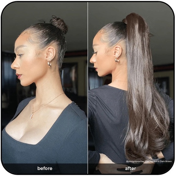 NWT Insert Name Here Brit Ponytail Extension 26” Chocolate brown - Picture 3 of 8